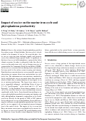 Cover page: Impact of sea ice on the marine iron cycle and phytoplankton productivity