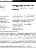 Cover page: Isotropic 3D fast spin-echo imaging versus standard 2D imaging at 3.0 T of the knee—image quality and diagnostic performance