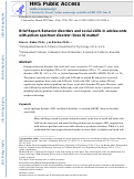 Cover page: Brief Report: Behavior Disorders and Social Skills in Adolescents with Autism Spectrum Disorder: Does IQ Matter?