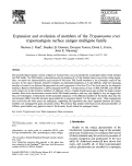 Cover page: Expression and evolution of members of the Trypanosoma cruzi trypomastigote surface antigen multigene family