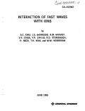 Cover page: Interaction of fast waves with ions