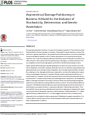 Cover page: Asymmetrical Damage Partitioning in Bacteria: A Model for the Evolution of Stochasticity, Determinism, and Genetic Assimilation