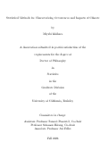 Cover page: Statistical Methods for Characterizing Occurrences and Impacts of Climate