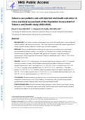 Cover page: Tobacco-use patterns and self-reported oral health outcomes A cross-sectional assessment of the Population Assessment of Tobacco and Health study, 2013-2014