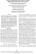 Cover page: What processing instructions do connectives provide? Modeling the facilitative effect of the connective