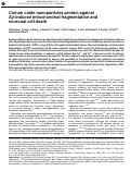 Cover page: Cerium oxide nanoparticles protect against Aβ-induced mitochondrial fragmentation and neuronal cell death