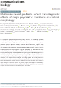 Cover page: Multiscale neural gradients reflect transdiagnostic effects of major psychiatric conditions on cortical morphology