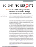 Cover page: An Oil-Free Picodrop Bioassay Platform for Synthetic Biology