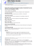 Cover page: Social Risk Screening and Response Equity: Assessment by Race, Ethnicity, and Language in Community Health Centers.