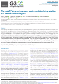 Cover page: The mIAA7 degron improves auxin-mediated degradation in Caenorhabditiselegans