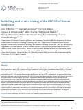 Cover page: Modelling and in vitro testing of the HIV-1 Nef fitness landscape