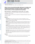 Cover page: Motion sensor‐acquired reachable workspace correlates with patient‐reported upper extremity activities of daily living (ADL) function in facioscapulohumeral dystrophy