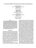 Cover page: A Connectionist Model of Intermediate Representations for Musical Structure