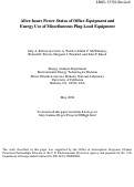 Cover page: After-hours power status of office equipment and energy use of 
miscellaneous plug-load equipment