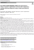 Cover page: ISSLS PRIZE IN BIOENGINEERING SCIENCE 2019: biomechanical changes in dynamic sagittal balance and lower limb compensatory strategies following realignment surgery in adult spinal deformity patients