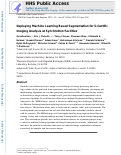 Cover page: Deploying Machine Learning Based Segmentation for Scientific Imaging Analysis at Synchrotron Facilities.