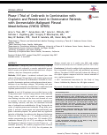 Cover page: Phase II Trial of Cediranib in Combination With Cisplatin and Pemetrexed in Chemotherapy-Naïve Patients With Unresectable Malignant Pleural Mesothelioma (SWOG S0905).