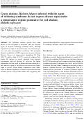 Cover page: Green abalone, Haliotis fulgens infected with the agent of withering syndrome do not express disease signs under a temperature regime permissive for red abalone, Haliotis rufescens