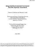 Cover page: Integrated Environmental Assessment Part III: Exposure Assessment