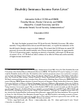 Cover page: Disability Insurance Income Saves Lives