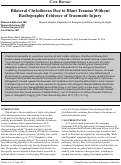 Cover page: Bilateral Chylothorax Due to Blunt Trauma Without Radiographic Evidence of Traumatic Injury