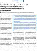 Cover page: Racial/Ethnic Disparities in Cumulative Environmental Health Impacts in California: Evidence From a Statewide Environmental Justice Screening Tool (CalEnviroScreen 1.1)