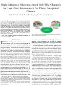 Cover page: High Efficiency Micromachined Sub-THz Channels for Low Cost Interconnect for Planar Integrated Circuits