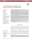 Cover page: Choroidal Thickness in Multiple Sclerosis: An Optical Coherence Tomography Study