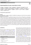 Cover page: Updated guidelines for gene nomenclature in wheat