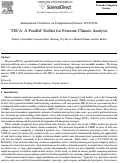 Cover page: TECA: Petascale Pattern Recognition for Climate Science