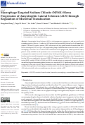 Cover page: Macrophage-Targeted Sodium Chlorite (NP001) Slows Progression of Amyotrophic Lateral Sclerosis (ALS) through Regulation of Microbial Translocation