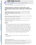 Cover page: Anxiety trajectories in response to a speech task in social anxiety disorder: Evidence from a randomized controlled trial of CBT.