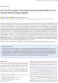 Cover page: In Vitro Nociceptor Neuroplasticity Associated with In Vivo Opioid-Induced Hyperalgesia