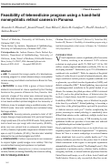 Cover page: Feasibility of telemedicine program using a hand-held nonmydriatic retinal camera in Panama