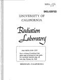 Cover page: DETECTION OF TRITIATED COMPOUNDS IN PAPER CHROMATOGRAPHY