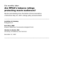 Cover page: Six months later: Are MPAA's tobacco ratings protecting movie audiences?