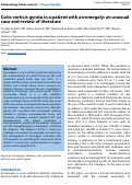 Cover page: Cutis verticis gyrata in a patient with acromegaly: an unusual case and review of literature