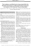 Cover page: The Incidence and Risk Factors Associated With the Need for Fasciotomy in Tibia and Forearm Fractures: An Analysis of the National Trauma Data Bank.