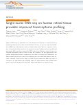 Cover page: Single-nuclei RNA-seq on human retinal tissue provides improved transcriptome profiling.