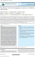 Cover page: The effect of small-scale topography on patterns of endemism within islands