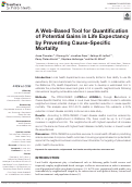 Cover page: A Web-Based Tool for Quantification of Potential Gains in Life Expectancy by Preventing Cause-Specific Mortality.