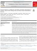 Cover page: Perceived barriers to pediatrician and family practitioner participation in pediatric clinical trials: Findings from the Clinical Trials Transformation Initiative