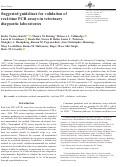 Cover page: Suggested guidelines for validation of real-time PCR assays in veterinary diagnostic laboratories