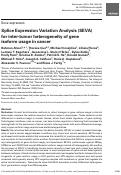 Cover page: Splice Expression Variation Analysis (SEVA) for inter-tumor heterogeneity of gene isoform usage in cancer