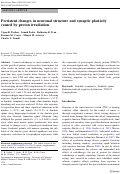 Cover page: Persistent changes in neuronal structure and synaptic plasticity caused by proton irradiation