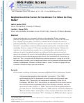 Cover page: Neighborhood Risk Factors for Recidivism: For Whom do they Matter?