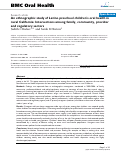 Cover page: An ethnographic study of Latino preschool children's oral health in rural California: Intersections among family, community, provider and regulatory sectors