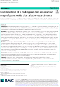 Cover page: Construction of a radiogenomic association map of pancreatic ductal adenocarcinoma