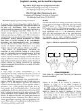 Cover page: Implicit Learning and Lexical Development