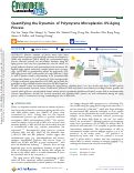 Cover page: Quantifying the Dynamics of Polystyrene Microplastics UV-Aging Process